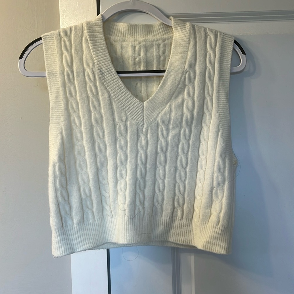 Cream White Sweater Vest